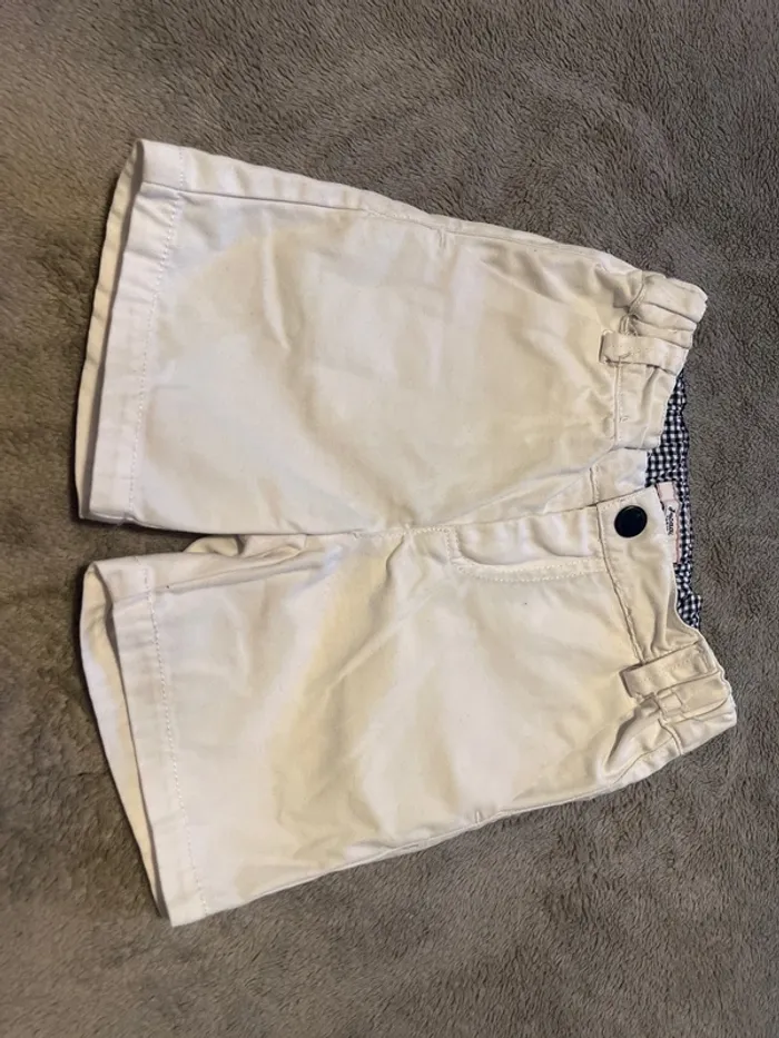Short Jacadi blanc 18 mois