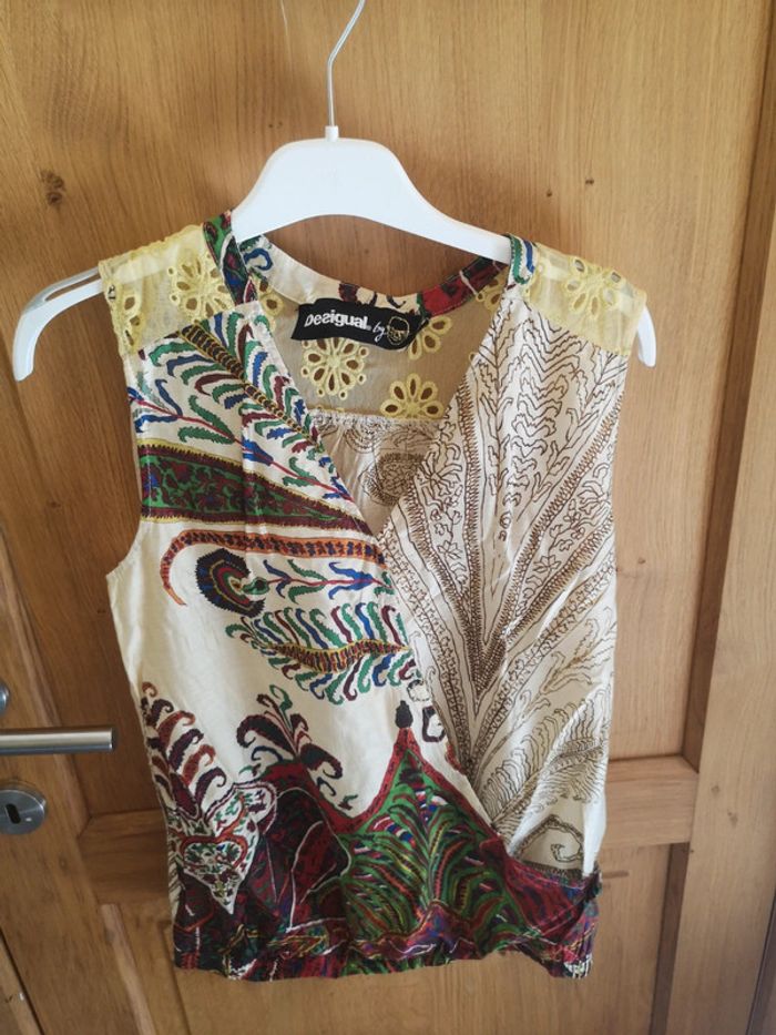 Blouse colorée courtes manches Desigual M