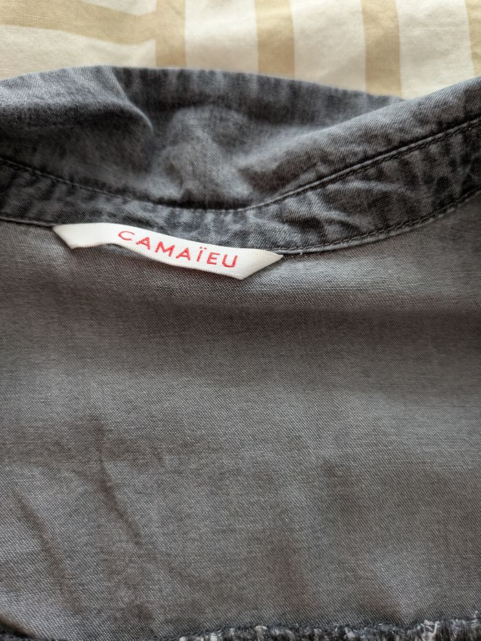 Chemise Blouse Camaïeu - Denim Gris Délavé - photo numéro 2