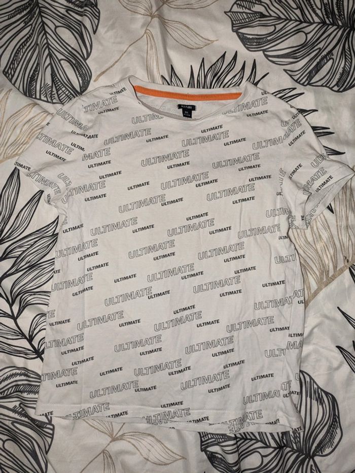 T-shirt blanc écritures ultimate Kiabi 10ans