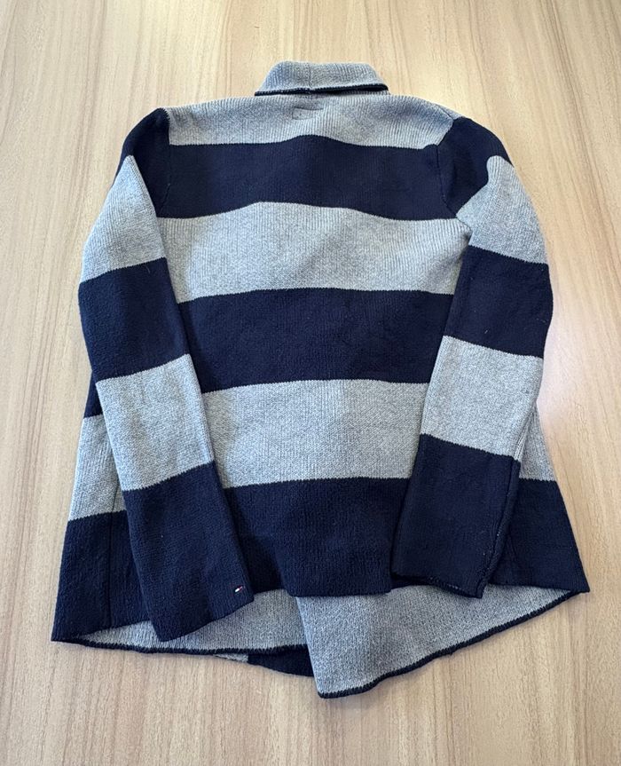 Veste gilet Tommy Hilfiger à rayures – Couleur Bleu & Gris - Taille XS - photo numéro 2