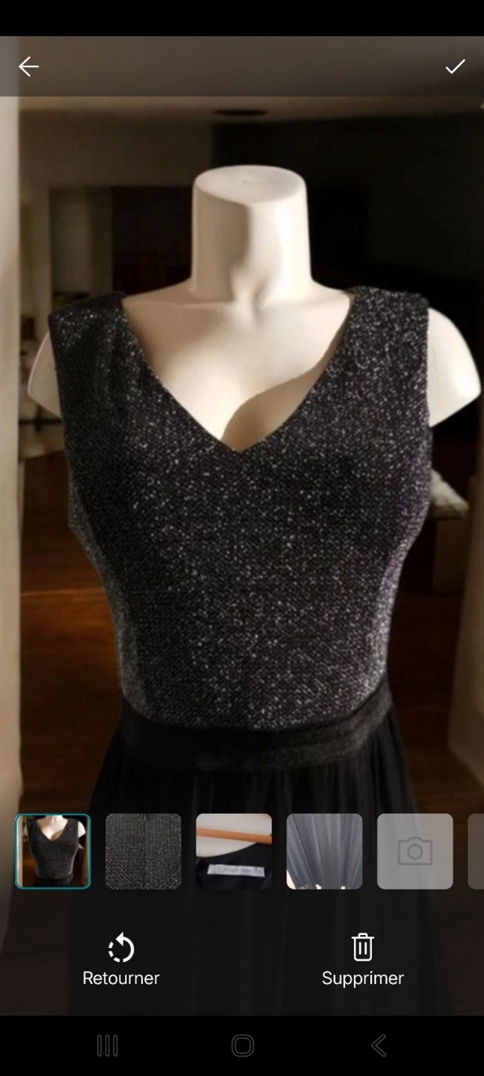 robe longue à haut scintillant - photo numéro 2