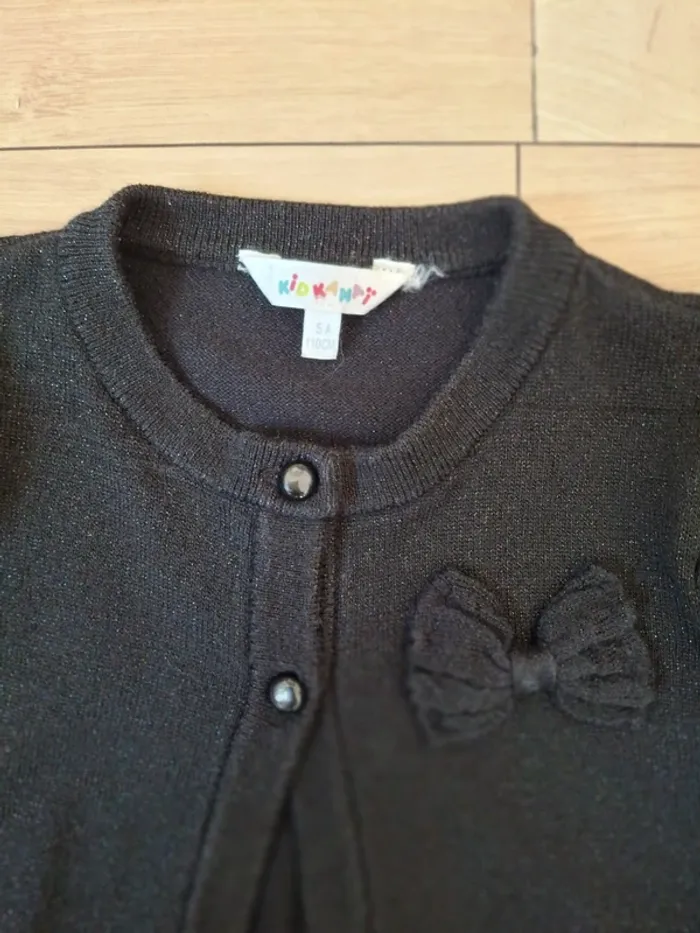 Gilet noir paillettes 5 ans - photo numéro 2