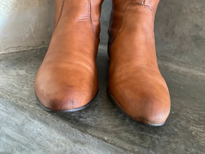 Bottes plates marron en cuir 38 - photo numéro 8