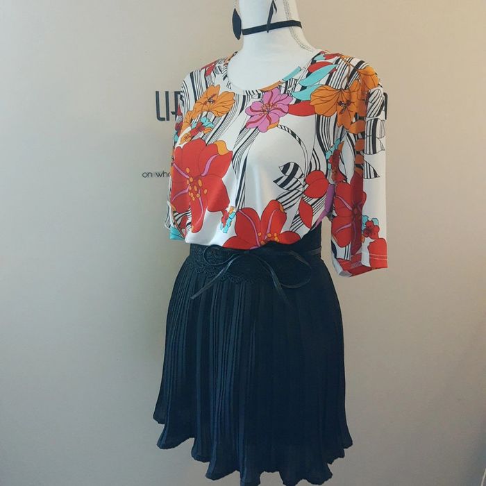 Tunique longue imprimée fleurie Gitti Vintage taille L - photo numéro 6