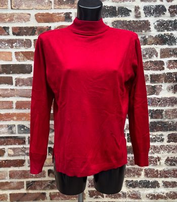 ❤️Pull fin à manches longues – Rouge vif – T40