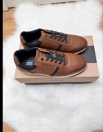 Baskets Redskins cuir – Taille 41 – marron  / camel – Neuf avec boîte
