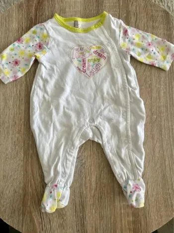 Pyjama grenouillère fille été 1 mois 54 cm