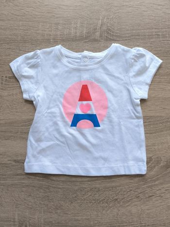 Tee shirt Jacadi 9-12 mois  tour Eiffel
