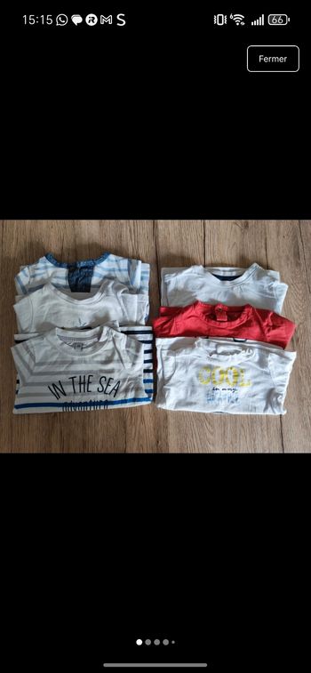 Lot 6 tee-shirts 12 mois
