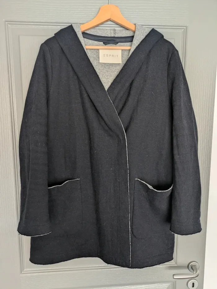 Veste style caban Esprit taille 42 gris foncé