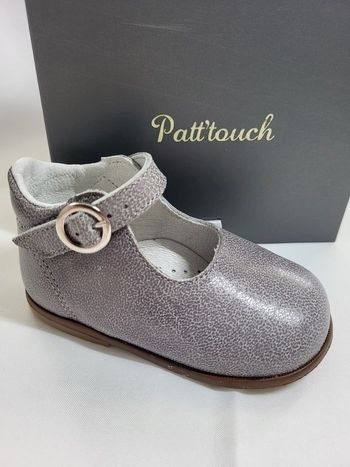 Chaussures fille en cuir gris Point 19 Made in France 🇨🇵
