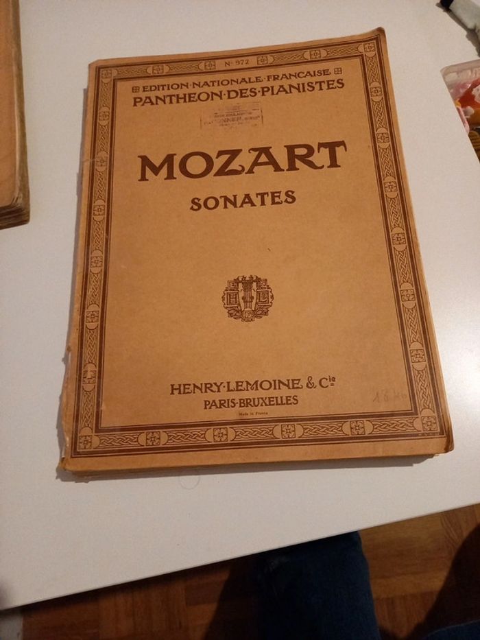Integrale sonates mozart-partitions piano