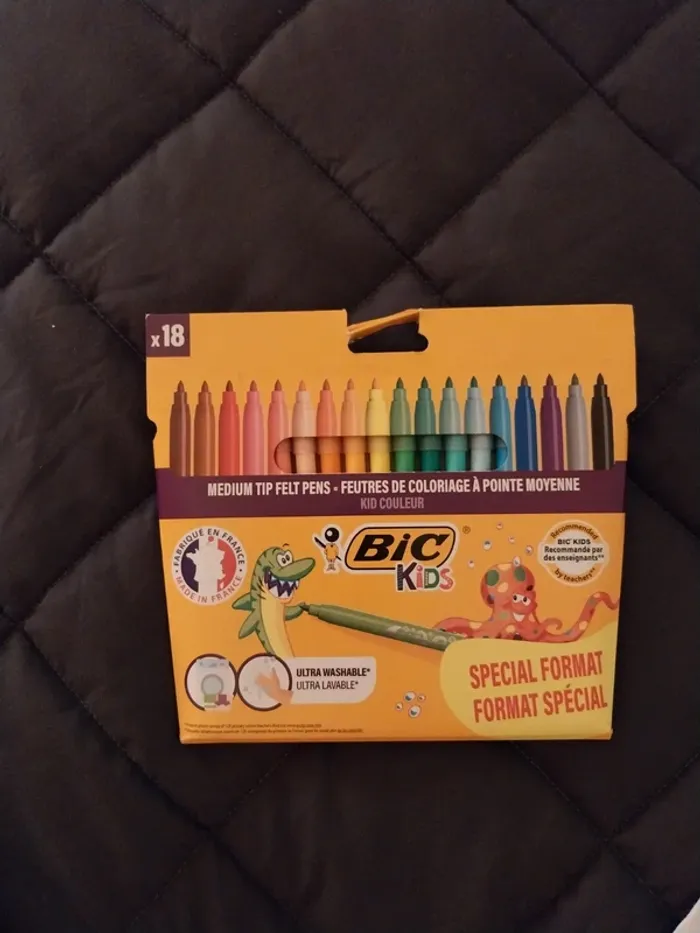 Lot 18 feutres Bic kids