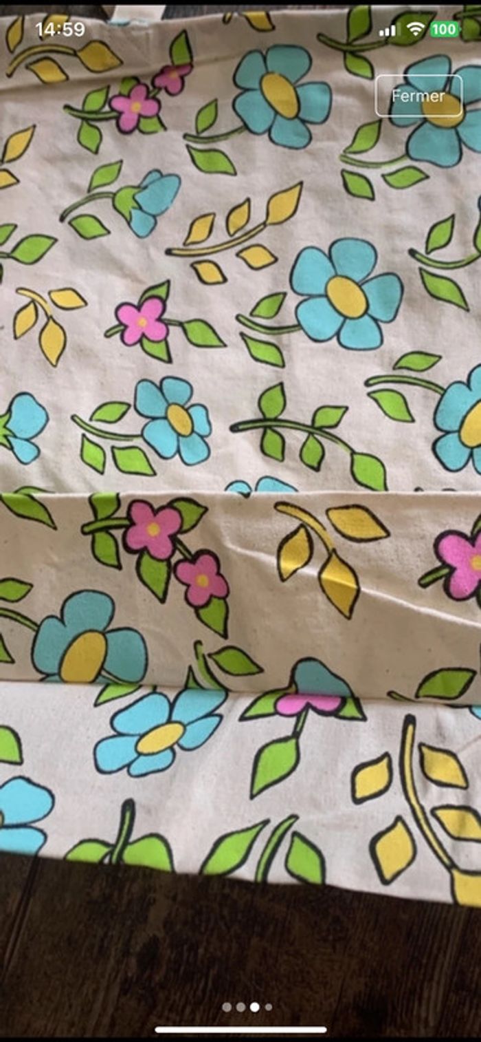 Tote bag fleuri - photo numéro 3