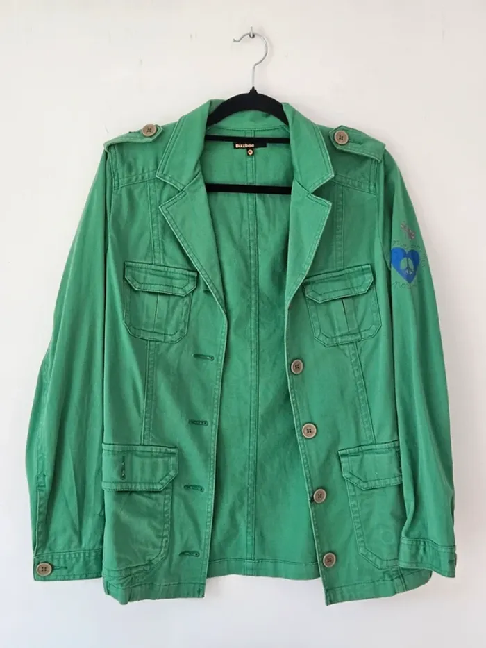 Veste style militaire verte Bizzbee taille M/38 - photo numéro 2