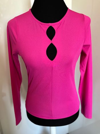 Haut à manches longues fuchsia - Neuf sans étiquette - Pimkie - Taille M