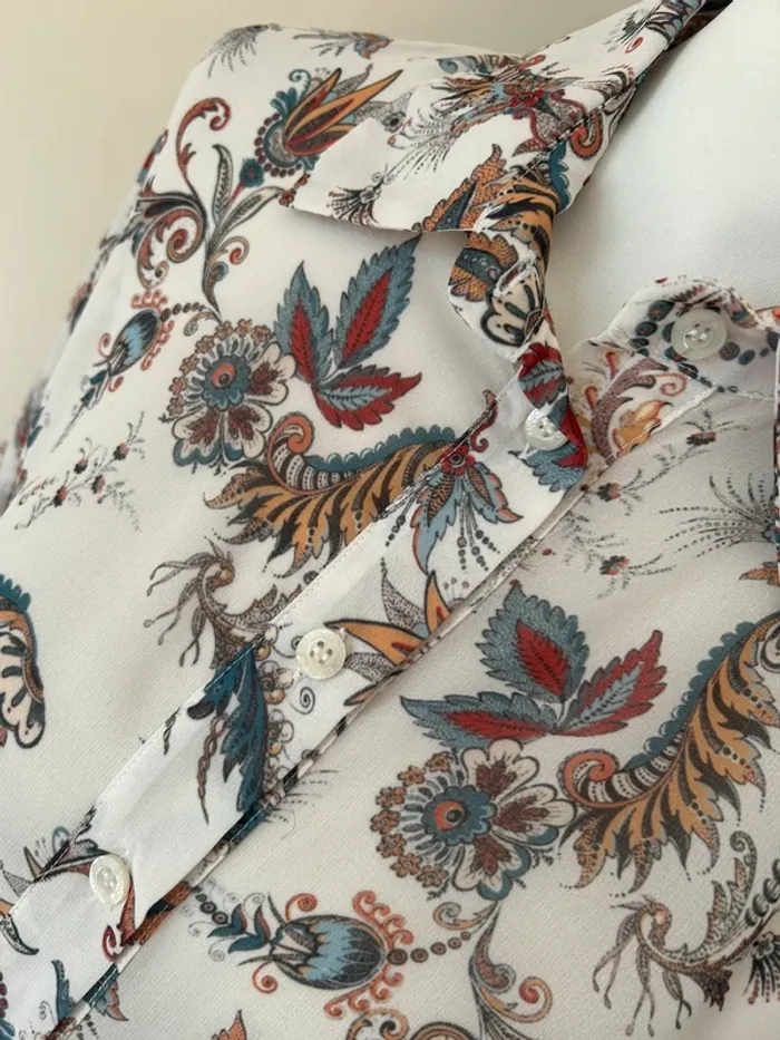 Liu Jo chemise haut voilée imprimée multicolore taille 38 - photo numéro 7