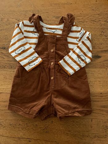 Ensemble salopette tee shirt 18 mois