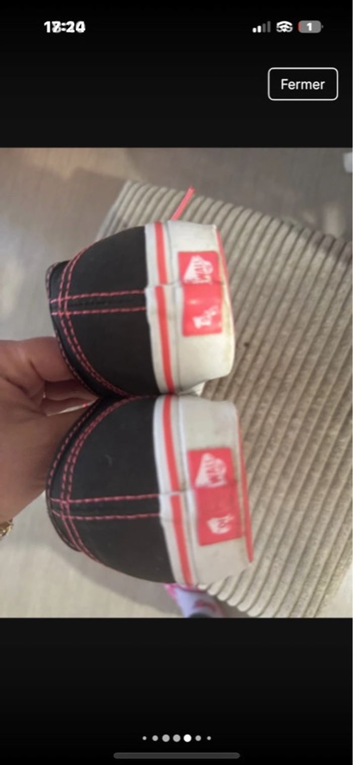 Vans pop rose fluo noir taille 39 - photo numéro 6