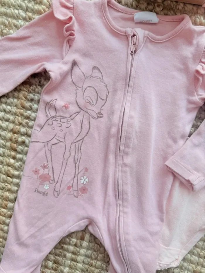 Lot pyjamas coton Disney 1mois / 54cm - photo numéro 2