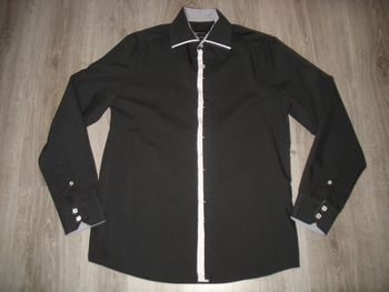 CHEMISE ML NOIRE "CARGO COLLECTION" - TAILLE L - n°01