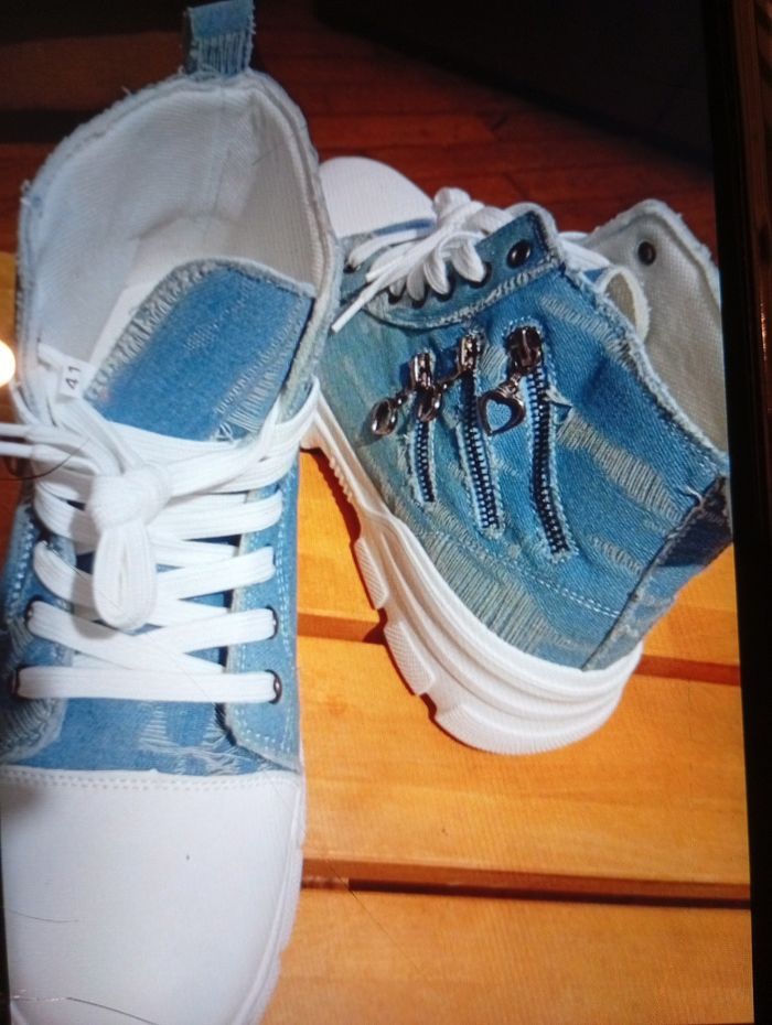 Basquettes montantes jean - photo numéro 5