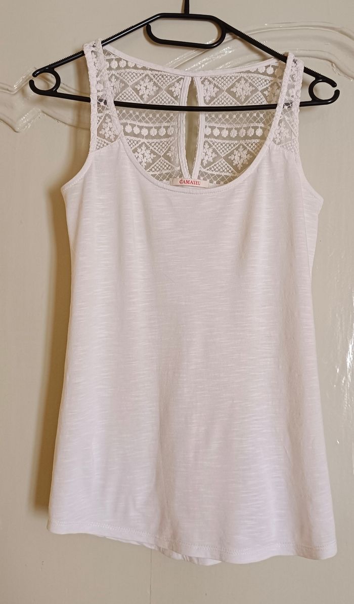 Top Camaïeu Blanc - photo numéro 2