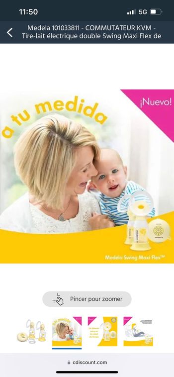 Tire lait medela swing double