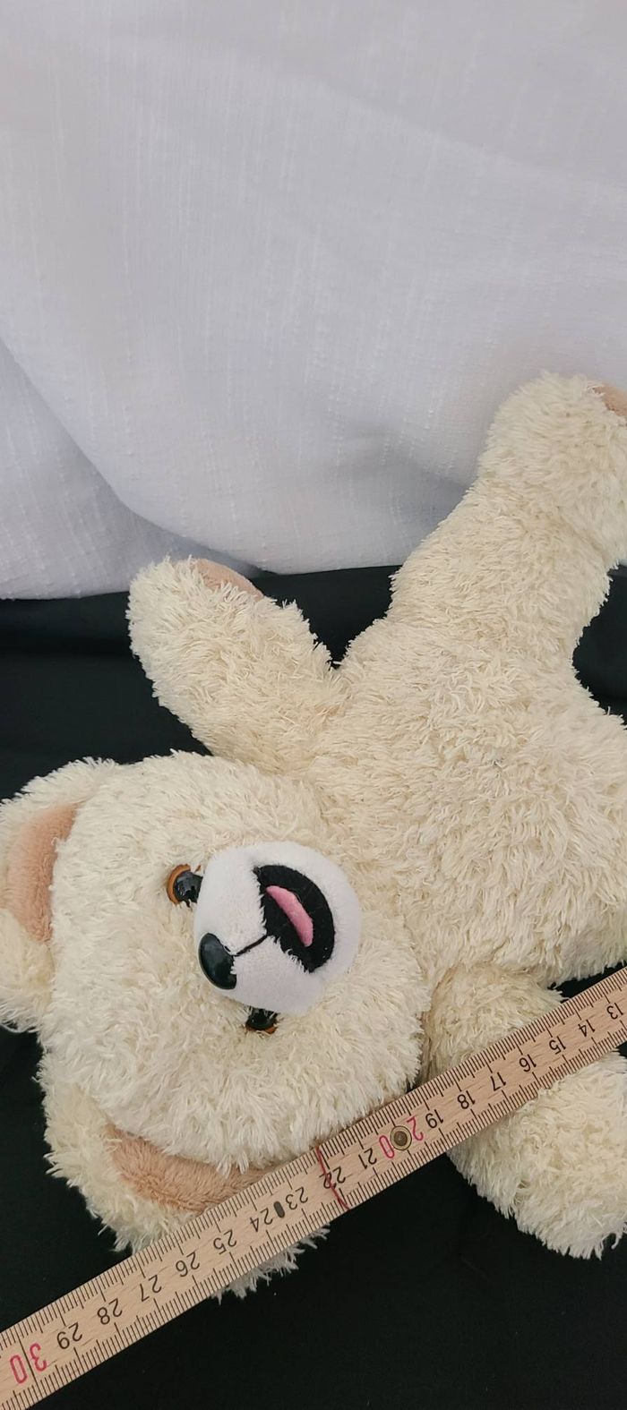 Peluche publicitaire ours CAJOLINE Assouplissant beige - photo numéro 3