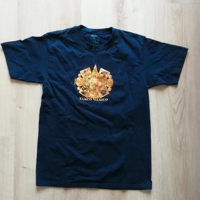 Mayan Playeras Taxco Mexico T-Shirt Solaire Maya Bleu Homme Import Mexique (Taille M) - photo numéro 4