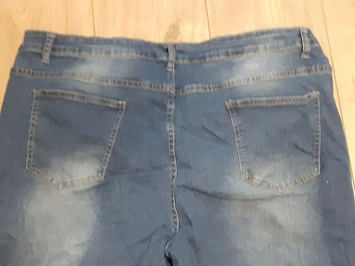 Jeans pour femme taille 4XL troués avec détails patte d'animaux - photo numéro 6