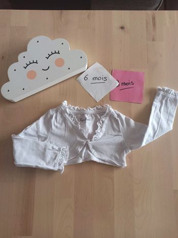 Gilet cache coeur boléro 6/9mois