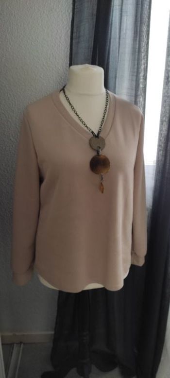 Sweat fluide beige clair Taille L