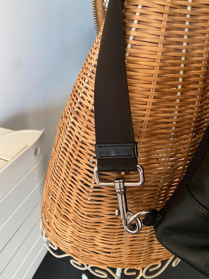 Sac à bandoulière Sacoche Coach en cuir noir - photo numéro 5