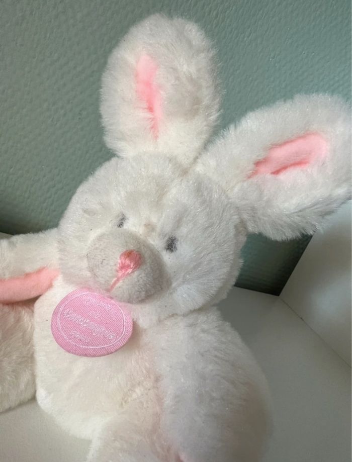 Peluche lapin blanc avec clochette Doudou et Compagnie +0 - photo numéro 3