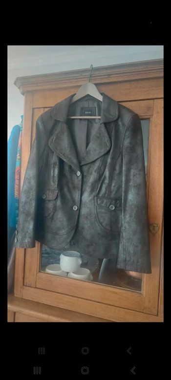 Veste cuir Marron foncé D'Auvry exclusive t 46