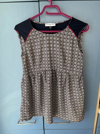 Chemisier sans manches Envie de Fraise / 36 /Gris et bleu / Excellent État