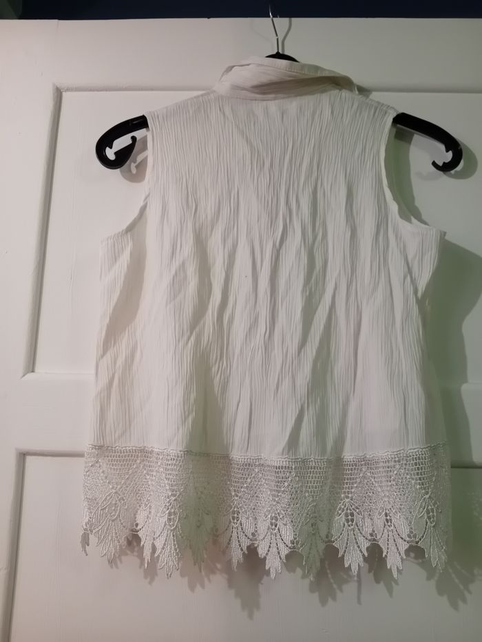 Blouse blanche sans manches - photo numéro 6