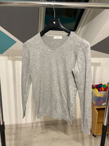 Pull fin gris zara
