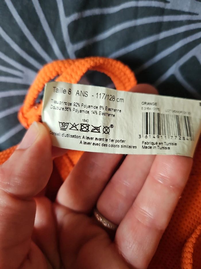 Maillot de bain orange 8 ans Monoprix - photo numéro 5