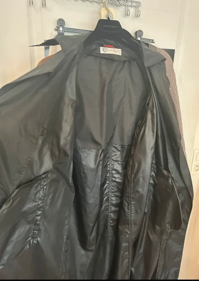 Laura dusini trench long imperméable  noir taille 42 - photo numéro 6