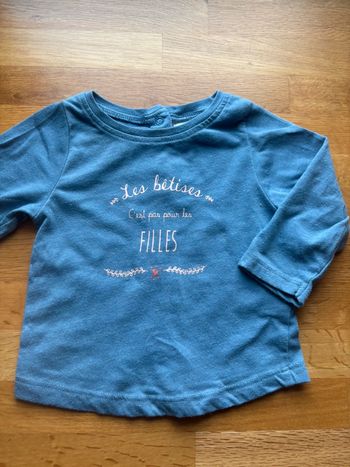 T-shirt ML tape à l’œil 3 mois fille