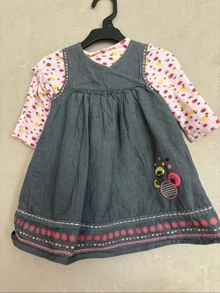 Robe salopette + tee-shirt manches longues Orchestra bébé - 12 mois - photo numéro 2