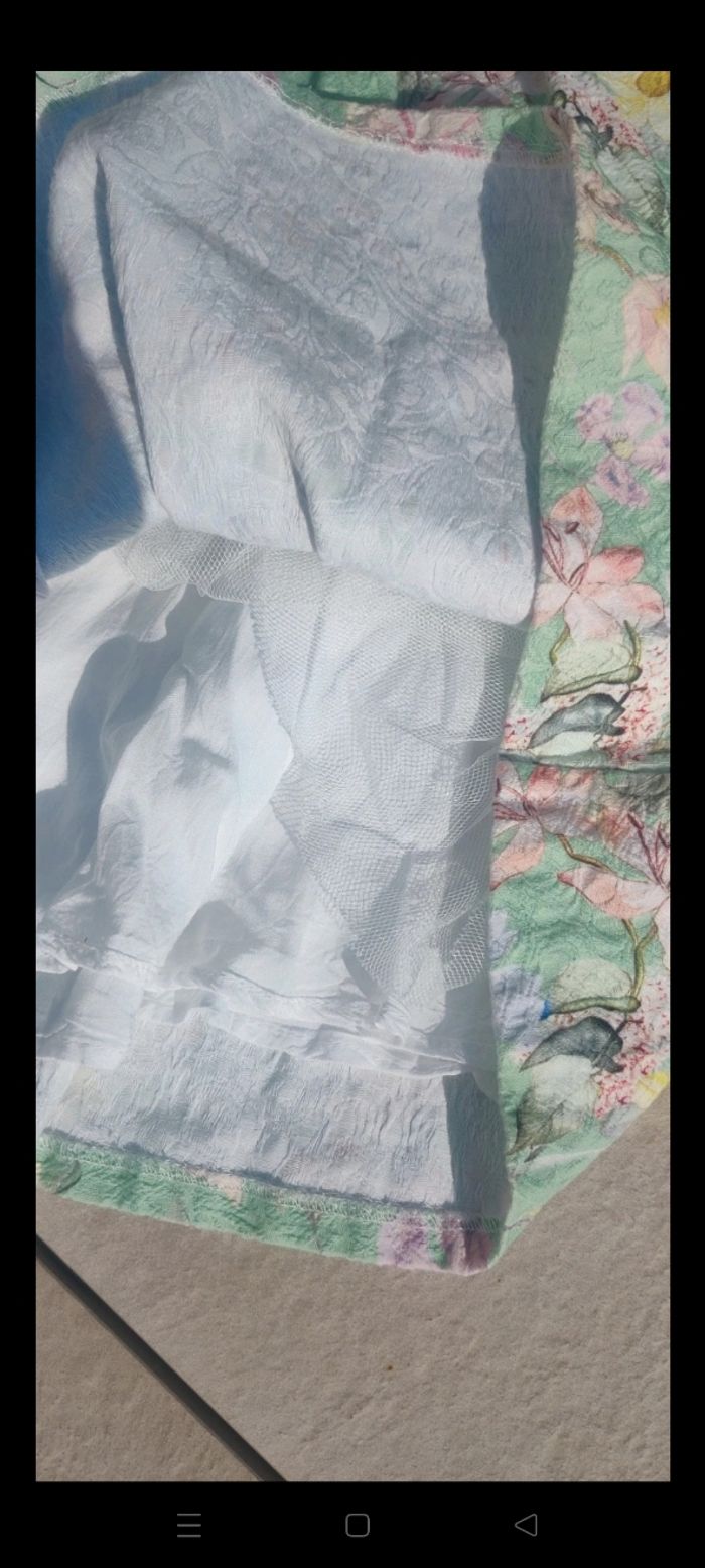 Jupe mi genou Naf Naf taille 38 vert pâle - photo numéro 2