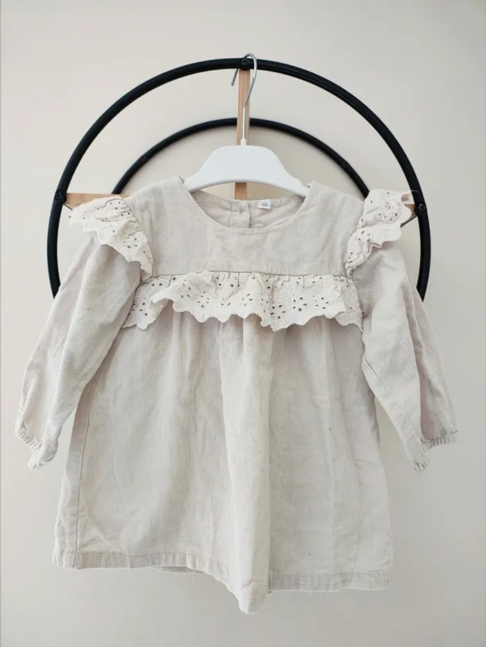 18 mois robe côtelée 86 cm