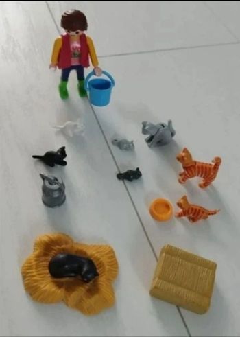 Playmobil 6139 soigneur avec chats