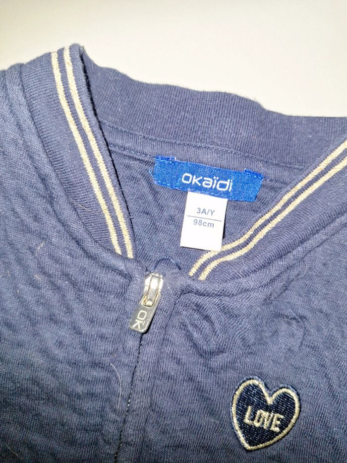 Sweat-shirt teddy molletonné bleu fille - photo numéro 3