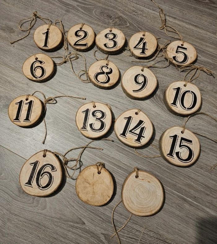 Numéro en rondins de bois