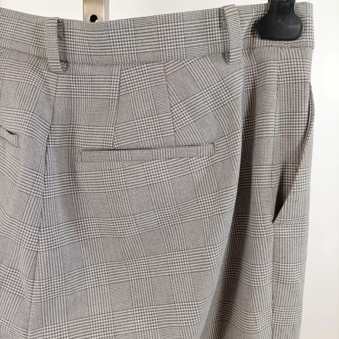 Pantalon droit gris carreaux prince de galles Uniqlo taille S 38 cm A1449 - photo numéro 9